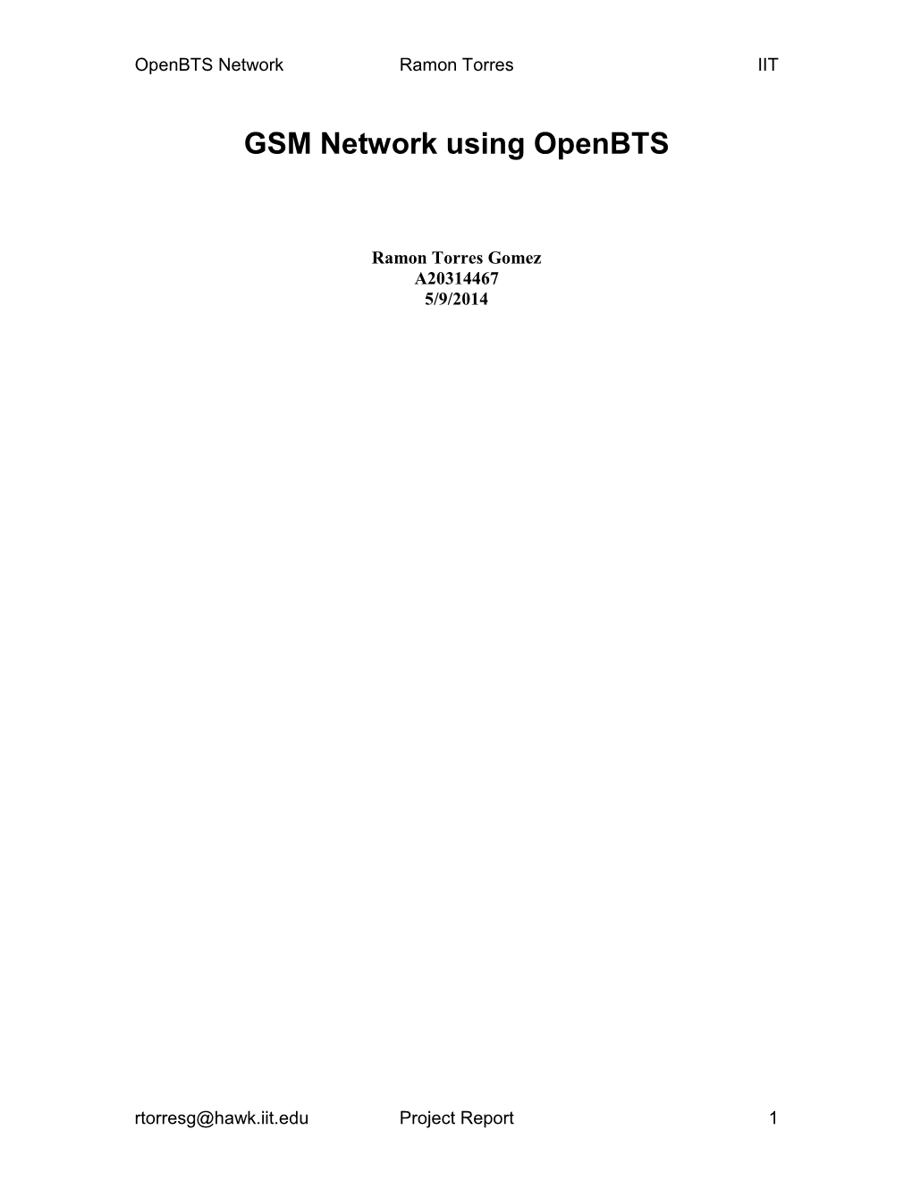 GSM Network Using Openbts