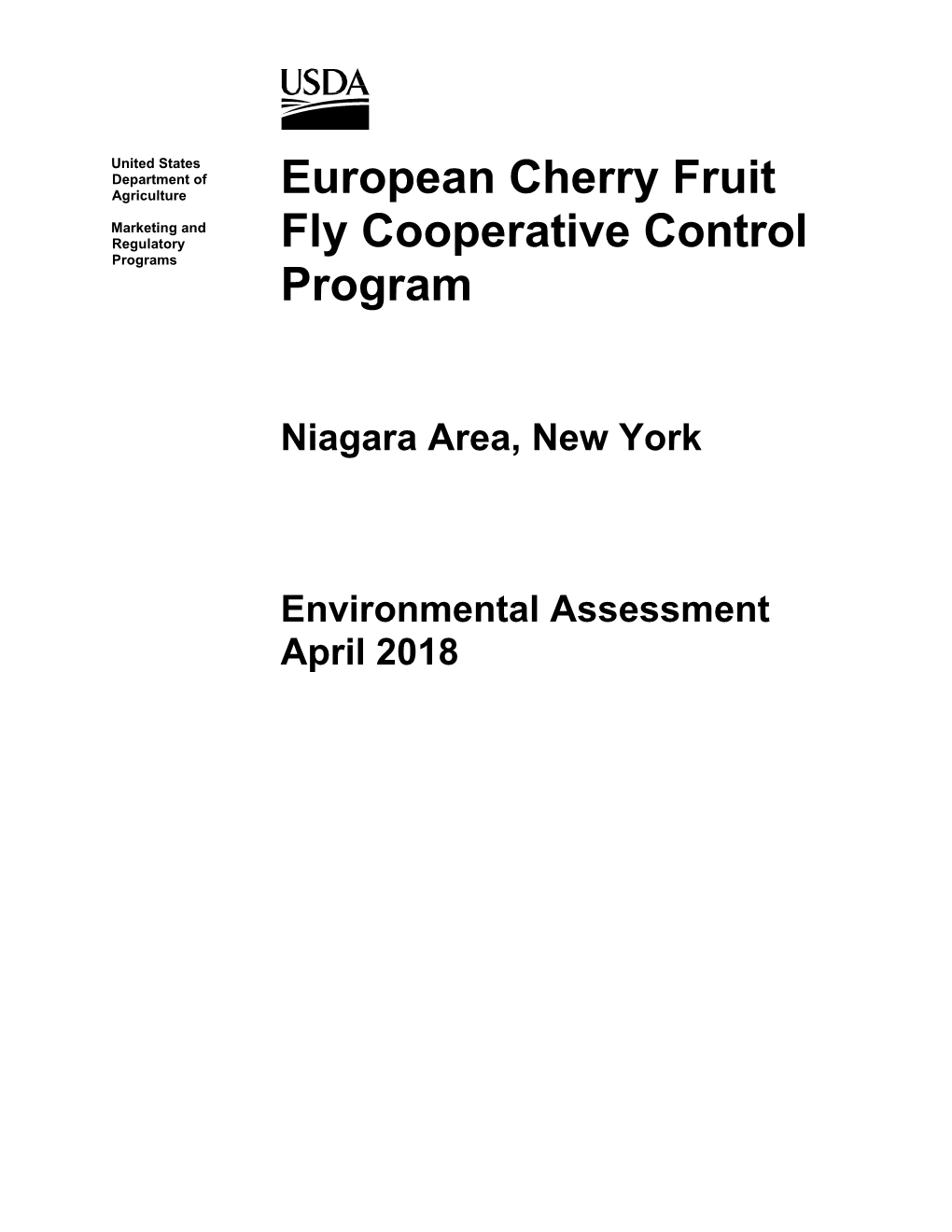 European Cherry Fruit Fly Cooperative Control Program