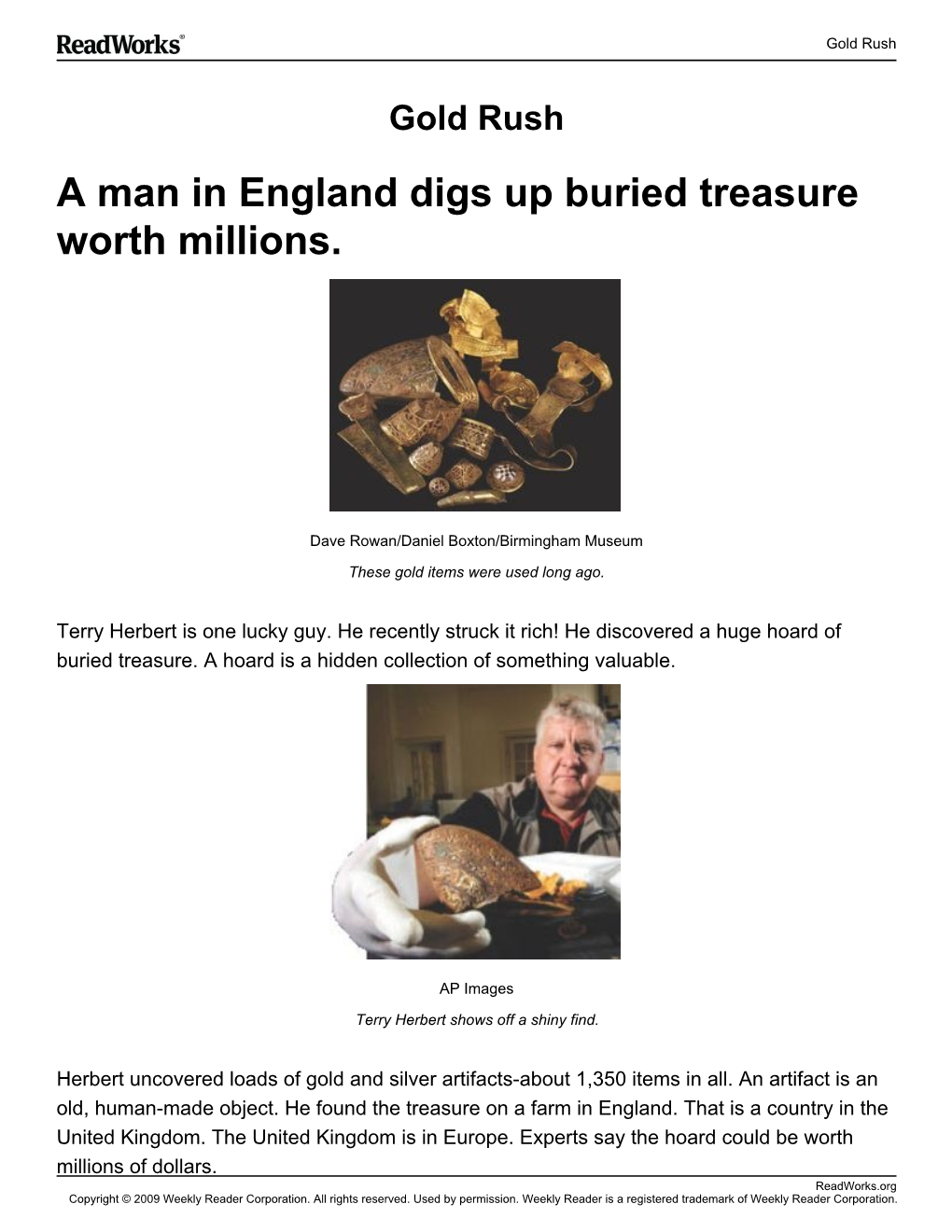 A Man in England Digs up Buried Treasure Worth Millions