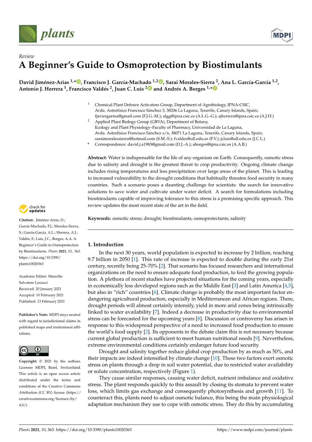 A Beginner's Guide to Osmoprotection by Biostimulants