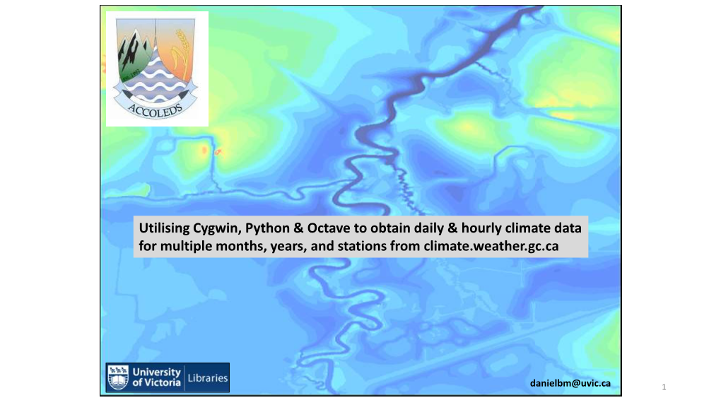 Utilising Cygwin, Python & Octave to Obtain Daily & Hourly Climate Data