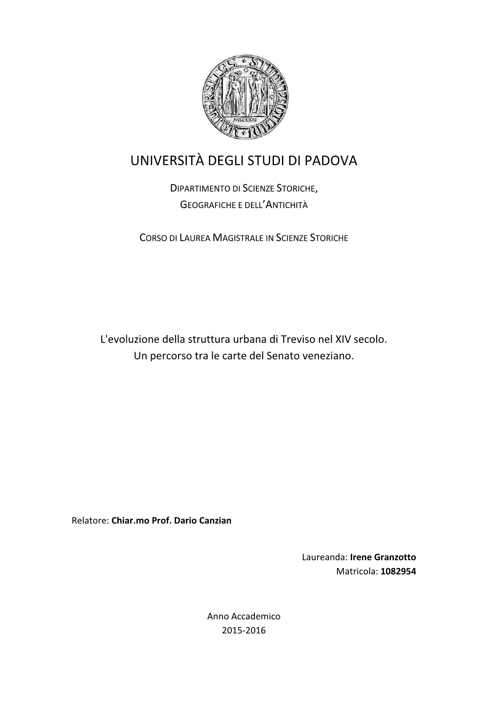 Università Degli Studi Di Padova