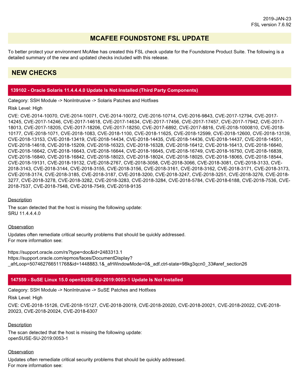 Mcafee Foundstone Fsl Update