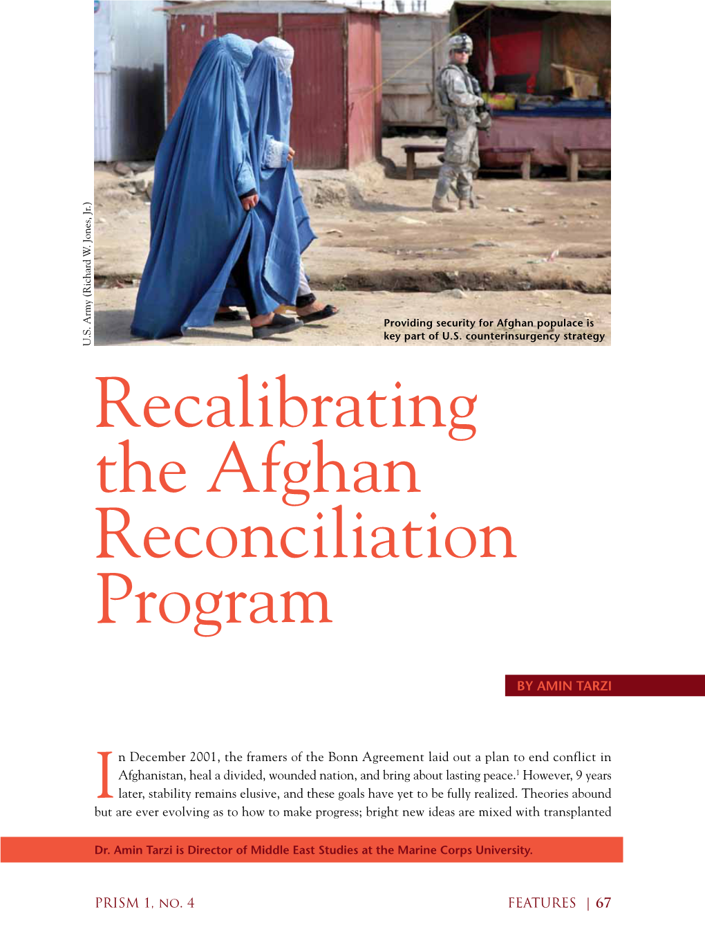 Recalibrating the Afghan Reconciliation Program