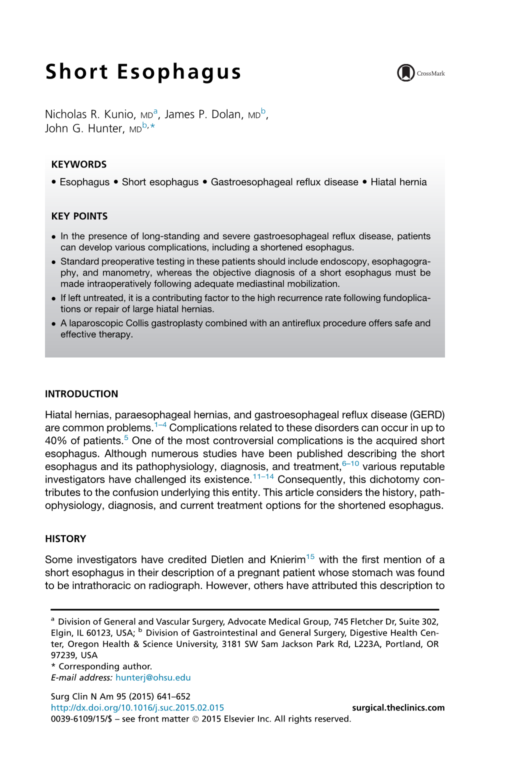 Short Esophagus