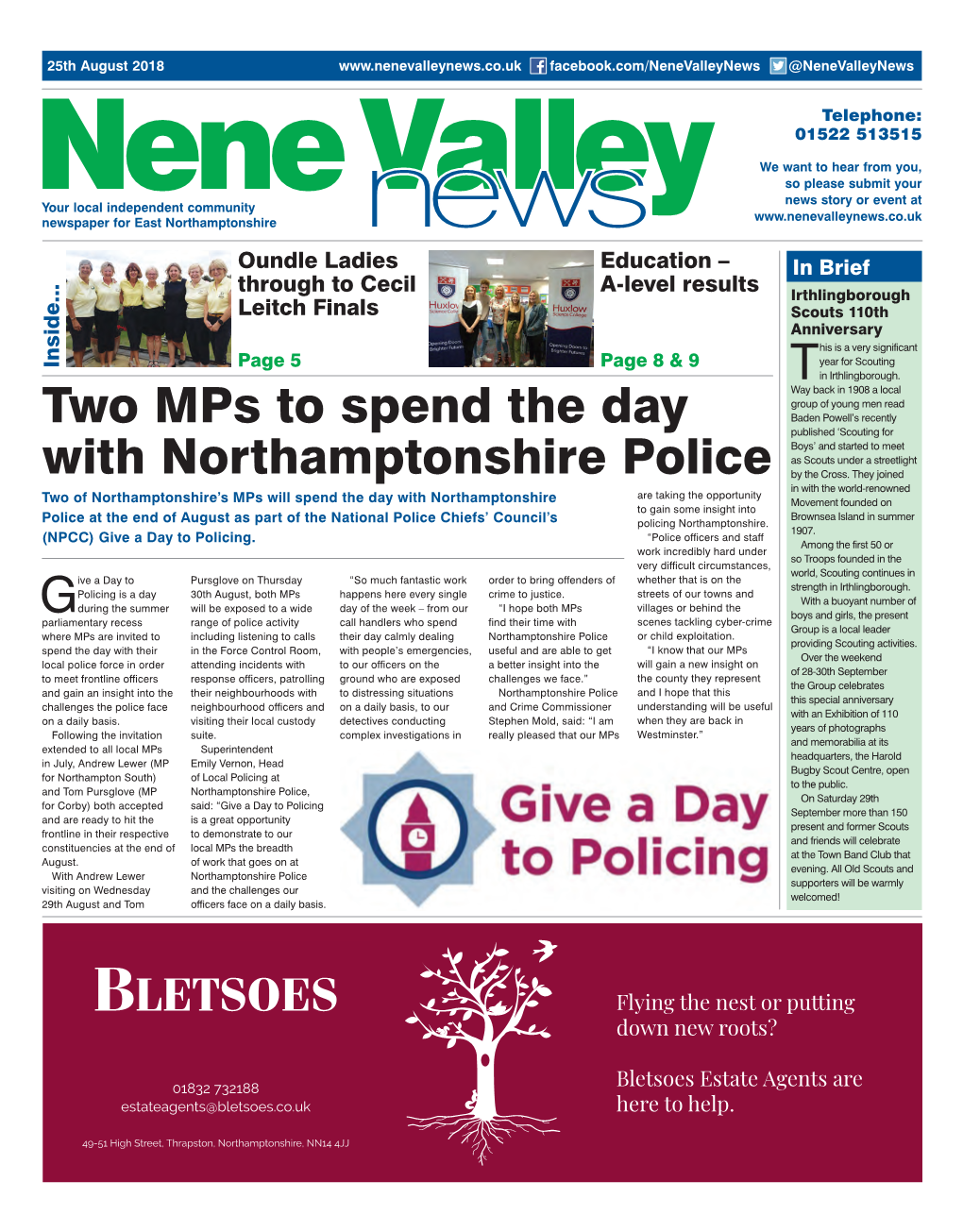 Two Mps to Spend the Day with Northamptonshire Police