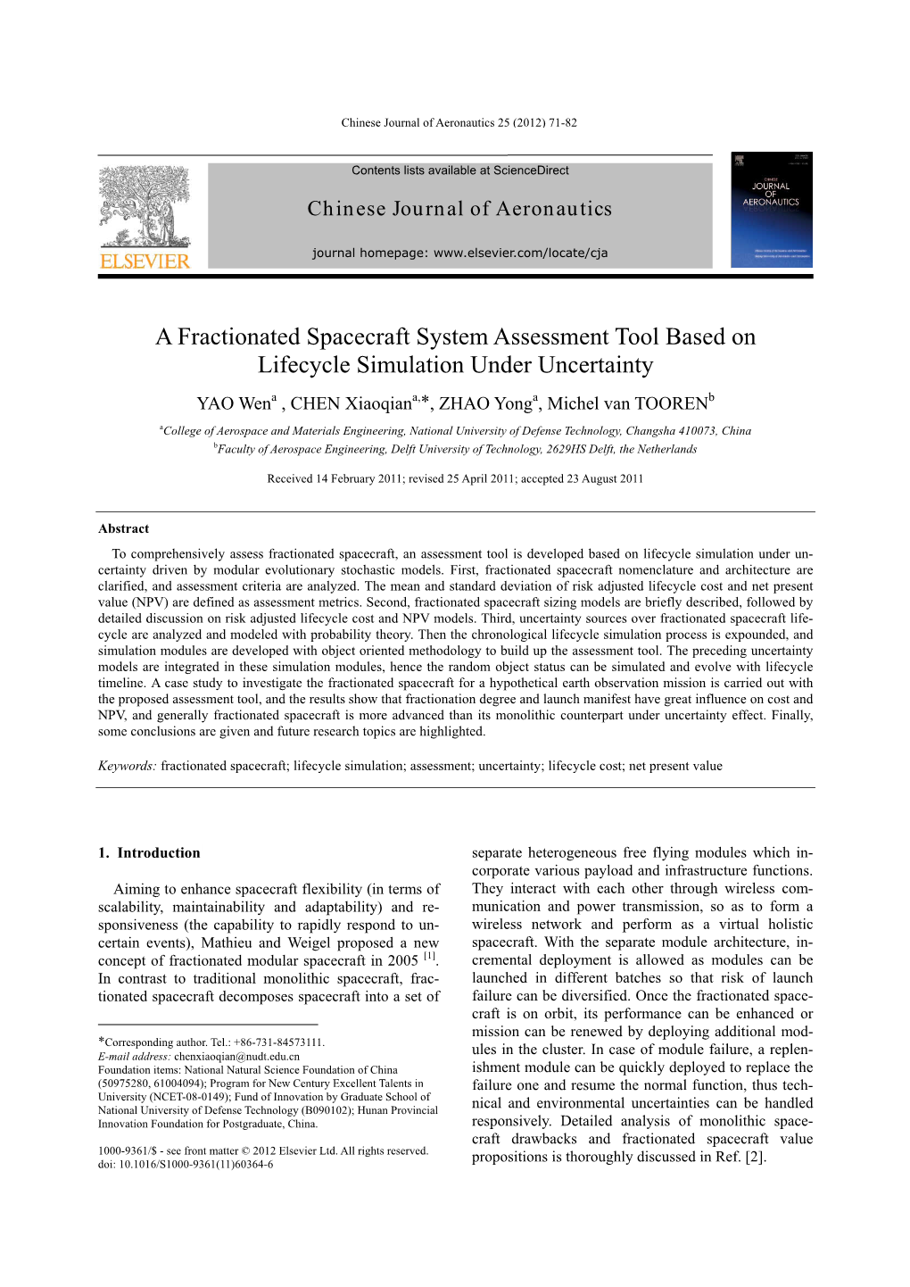 A Fractionated Spacecraft System Assessment Tool Based On