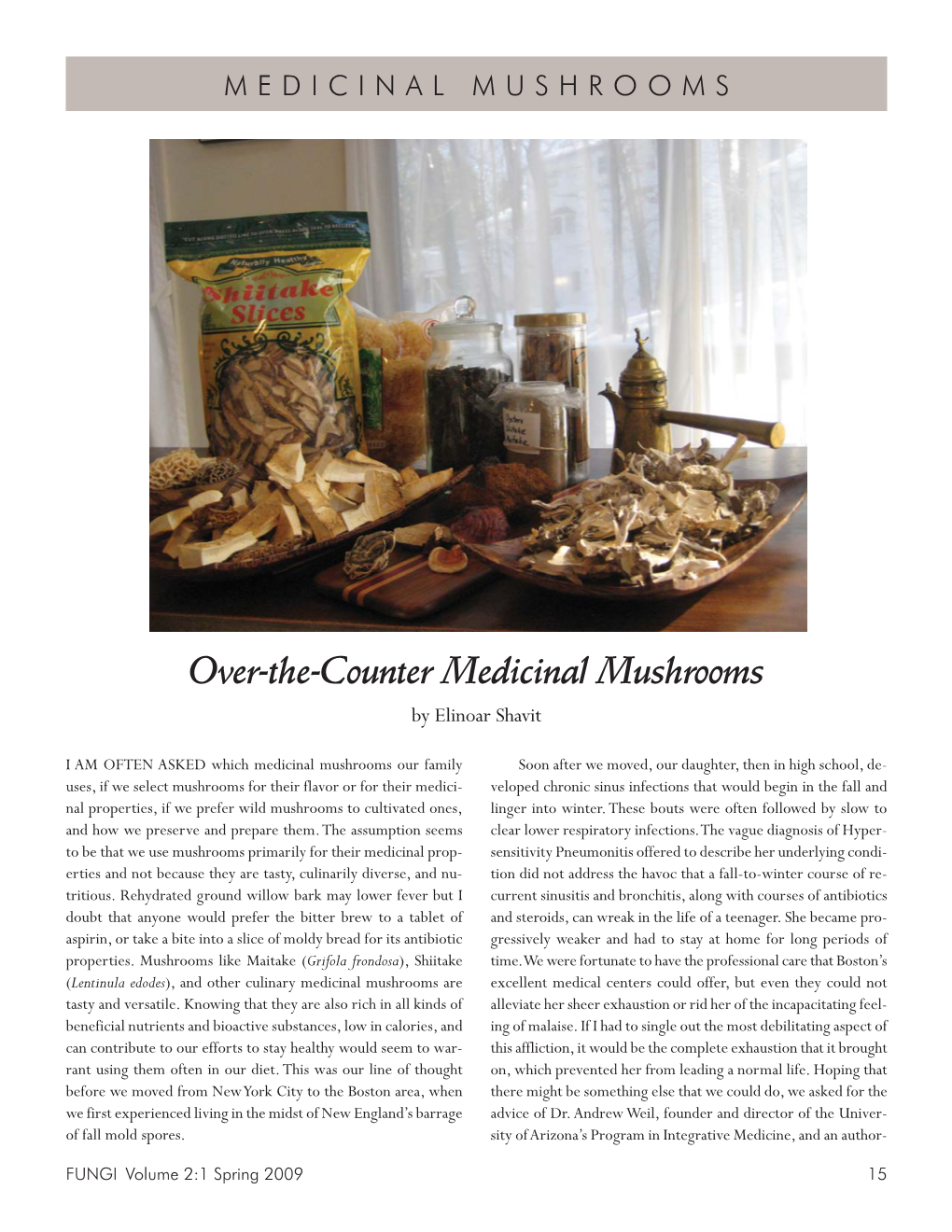 Over-The-Counter Medicinal Mushrooms by Elinoar Shavit