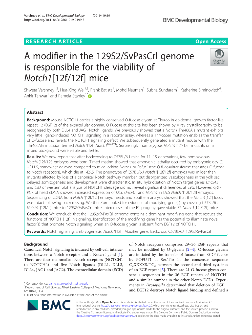 A Modifier in the 129S2/Svpascrl Genome Is Responsible for The