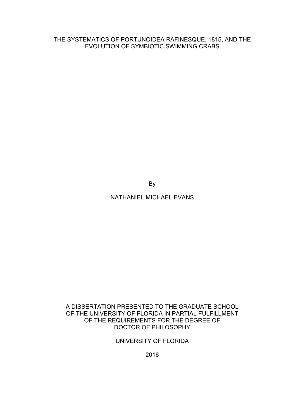 University of Florida Thesis Or Dissertation Formatting