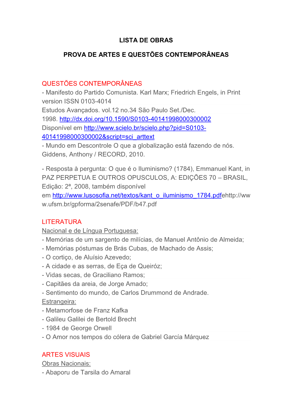 Manifesto Do Partido Comunista. Karl Marx; Friedrich Engels, in Print Version ISSN 0103-4014 Estudos Avançados