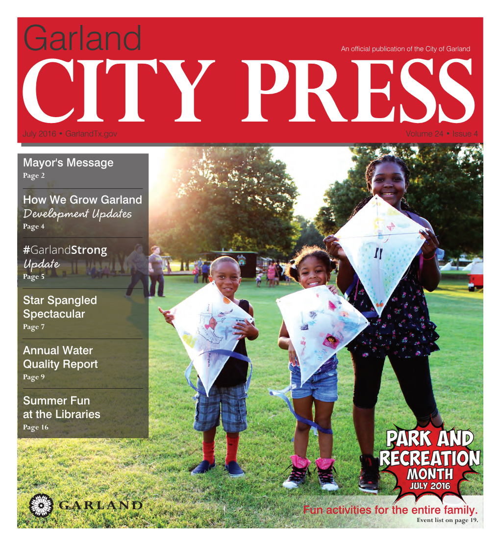 Garland an Official Publication of the City of Garland