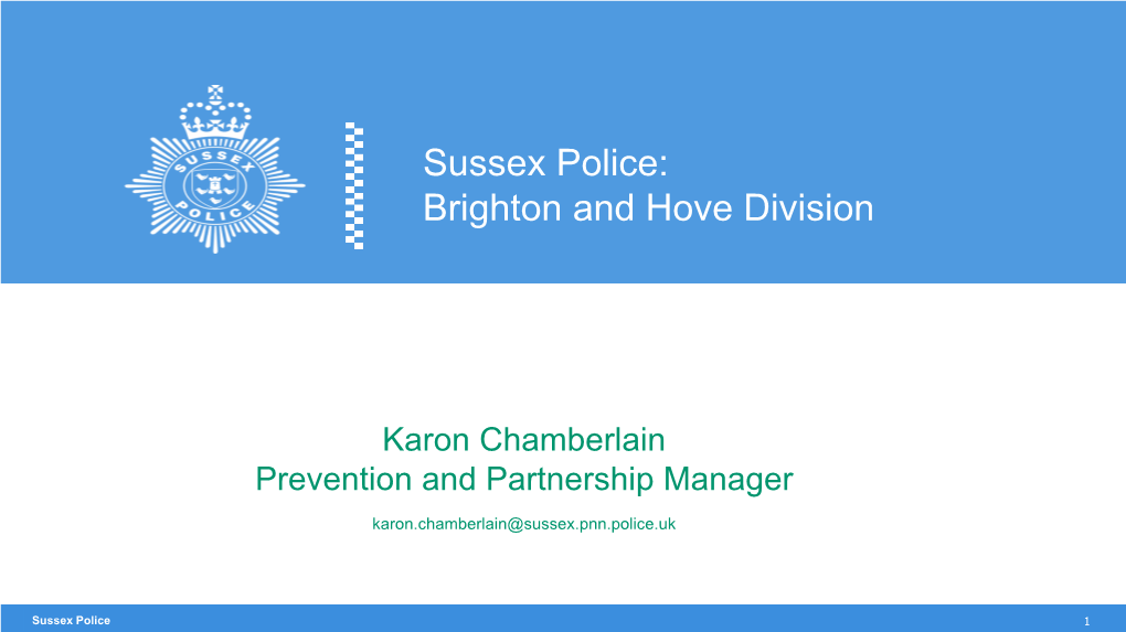 Sussex Police: Brighton and Hove Division