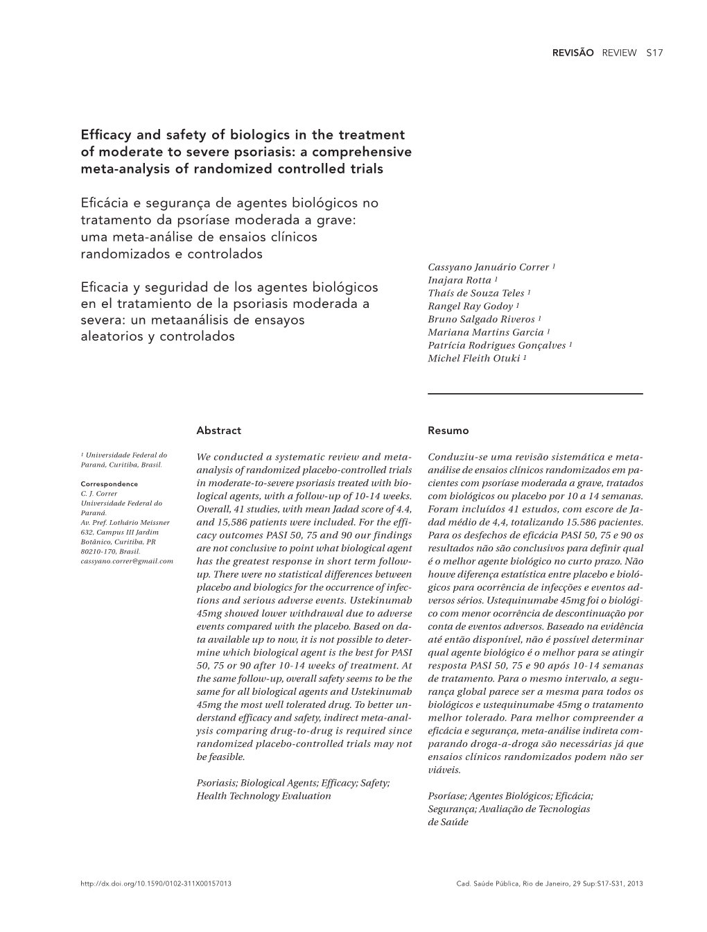 Efficacy and Safety of Biologics in the Treatment of Moderate to Severe Psoriasis: a Comprehensive Meta-Analysis of Randomized Controlled Trials