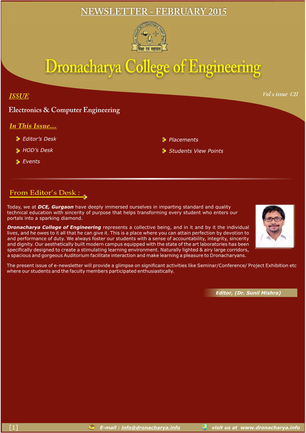 ISSUE Vol X Issue CII Electronics & Computer Engineering