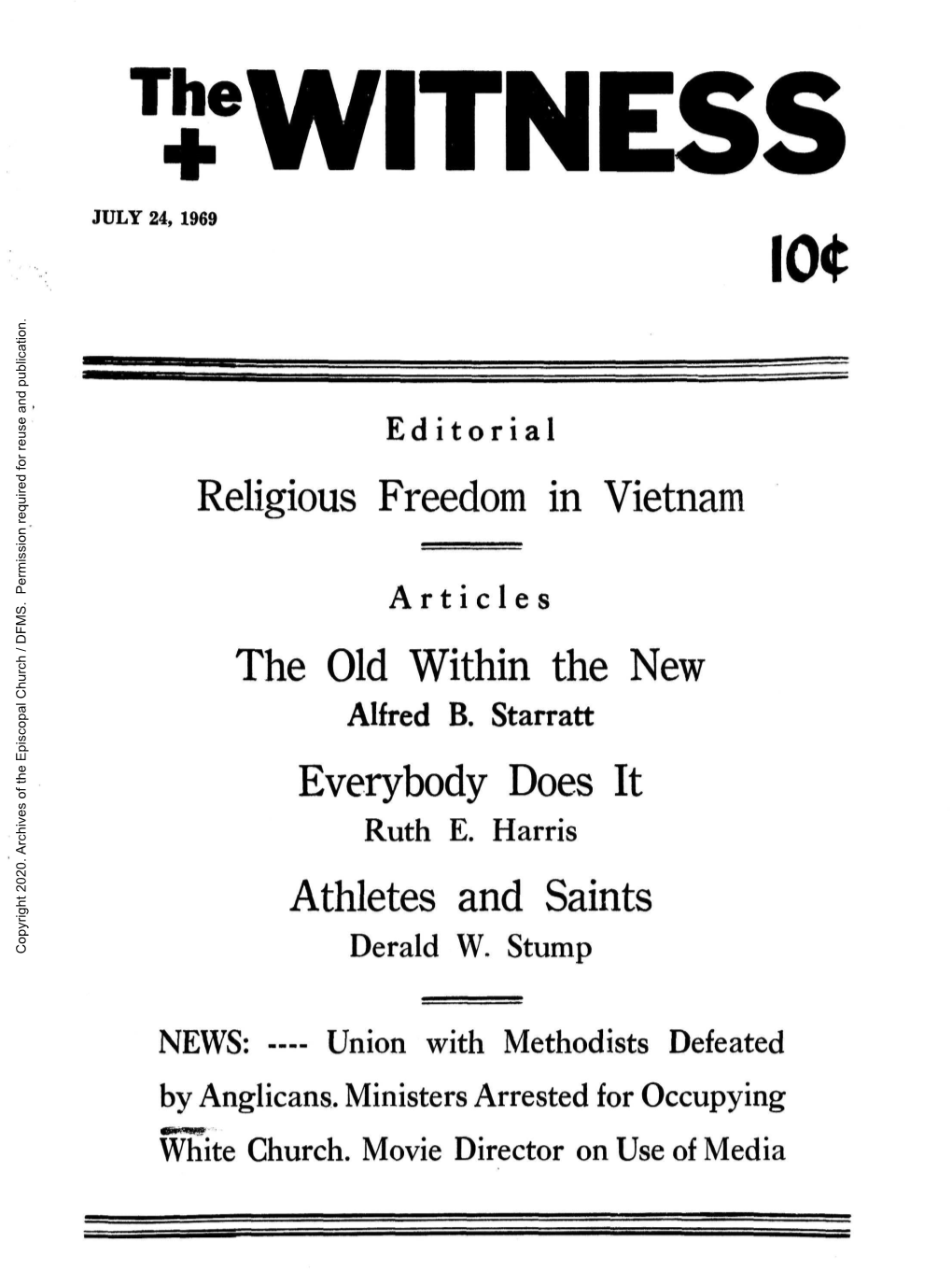 1969 the Witness, Vol. 54, No. 14. July 24, 1969