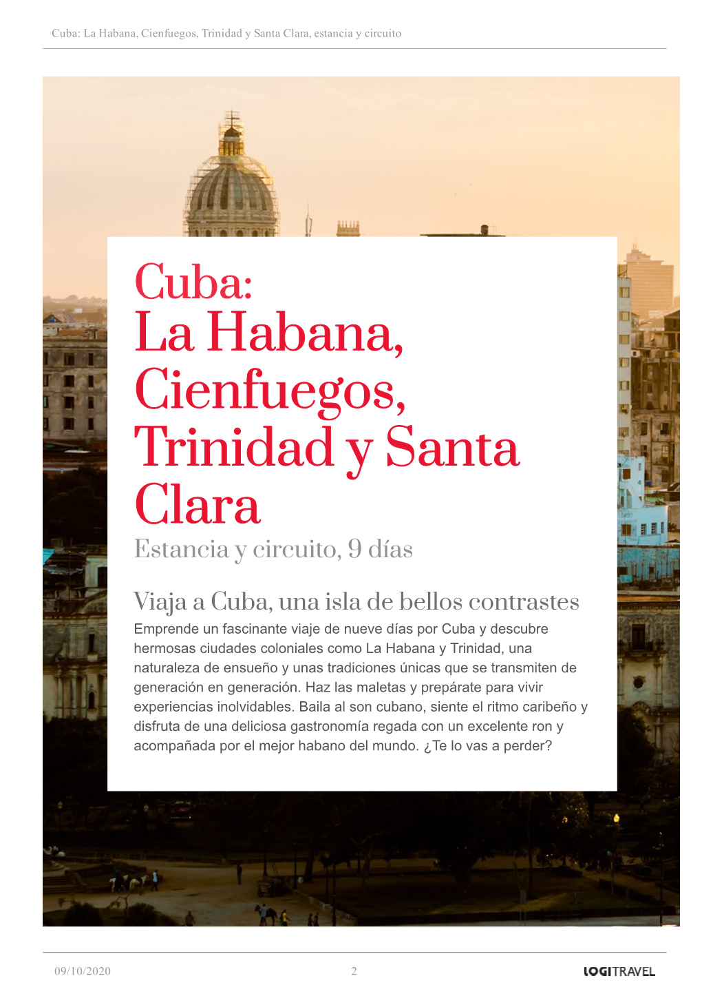 La Habana, Cienfuegos, Trinidad Y Santa Clara, Estancia Y Circuito