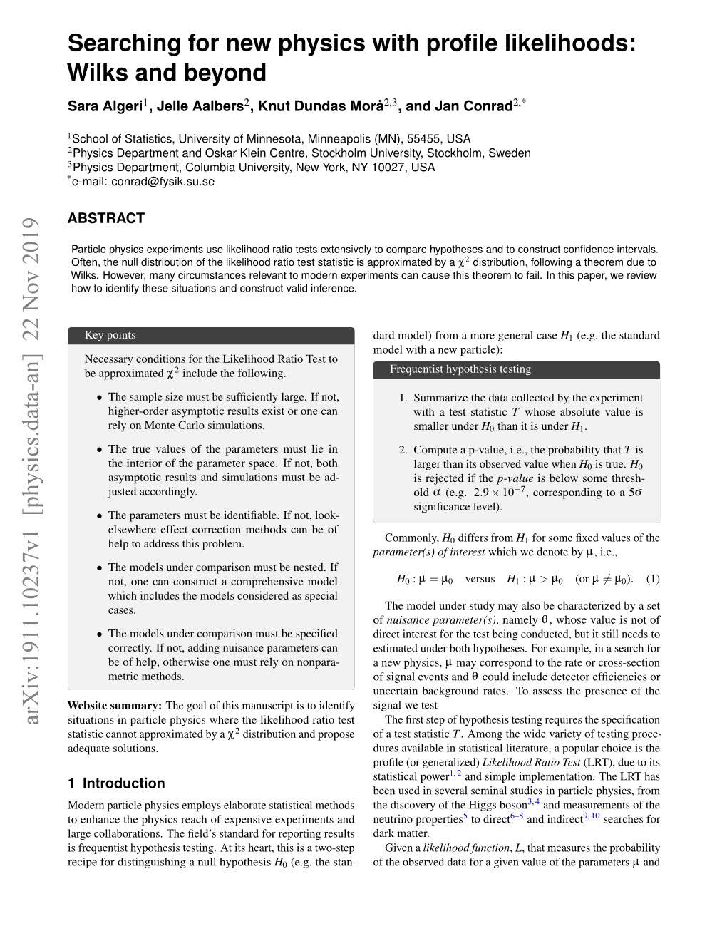 Searching for New Physics with Profile Likelihoods: Wilks and Beyond