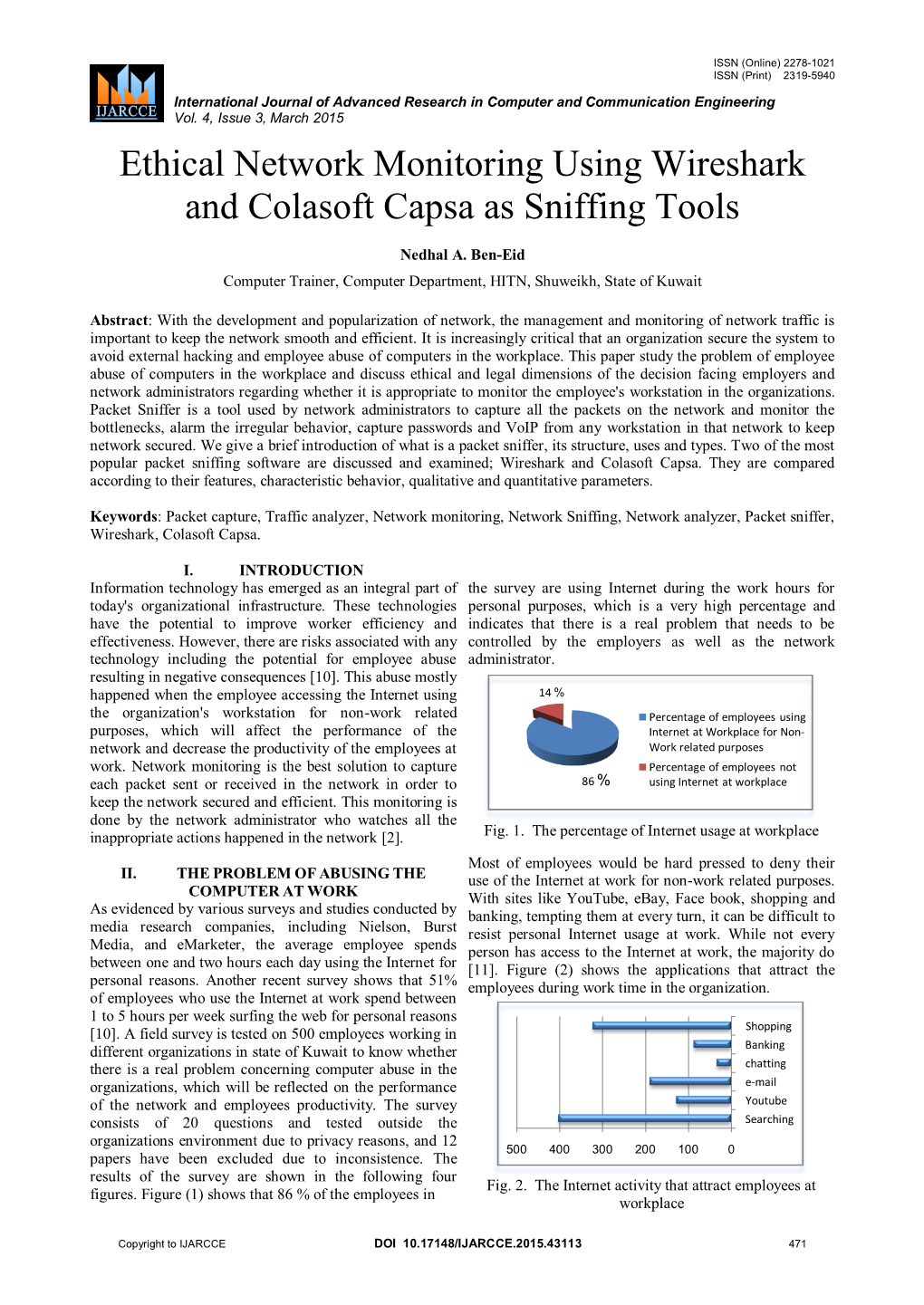 Ethical Network Monitoring Using Wireshark and Colasoft Capsa As Sniffing Tools