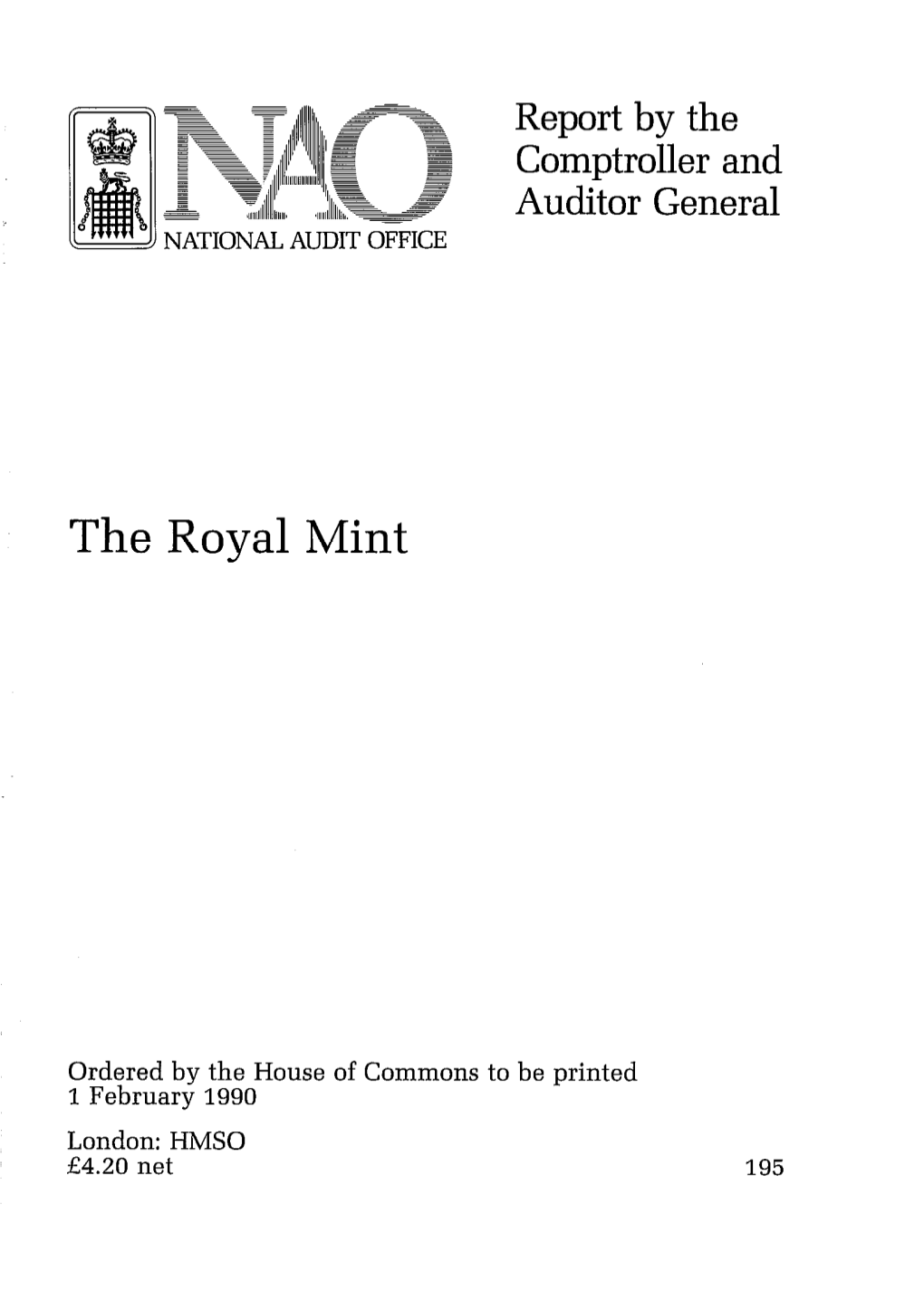 NAO Report (HC 195 1989/90): the Royal Mint