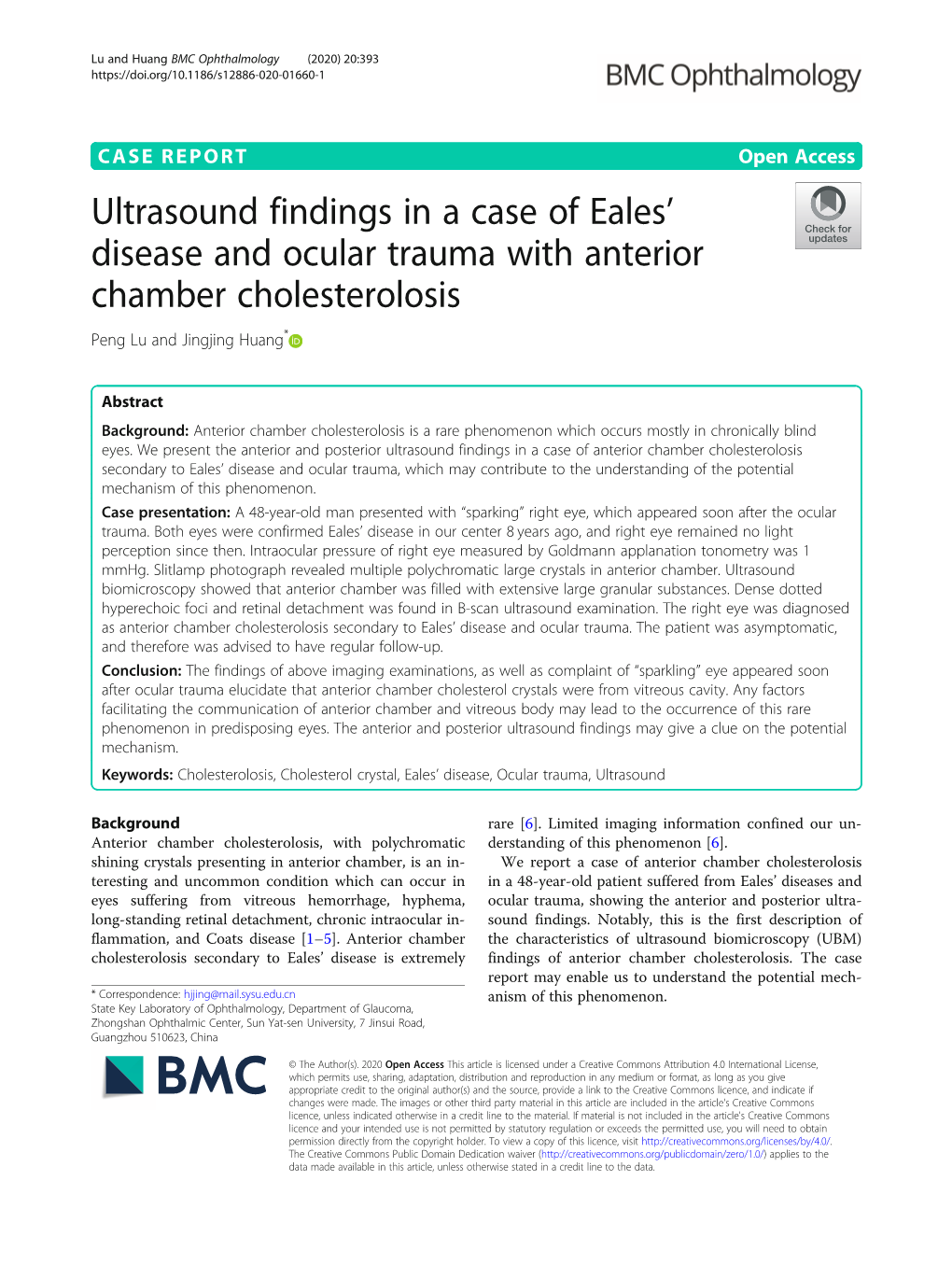 Ultrasound Findings in a Case of Eales' Disease and Ocular Trauma