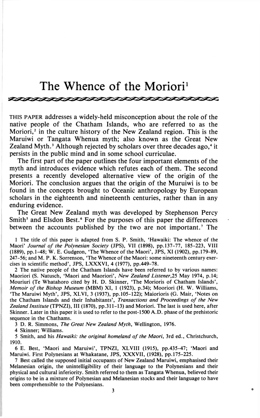 The Whence of the Moriori, by D. G