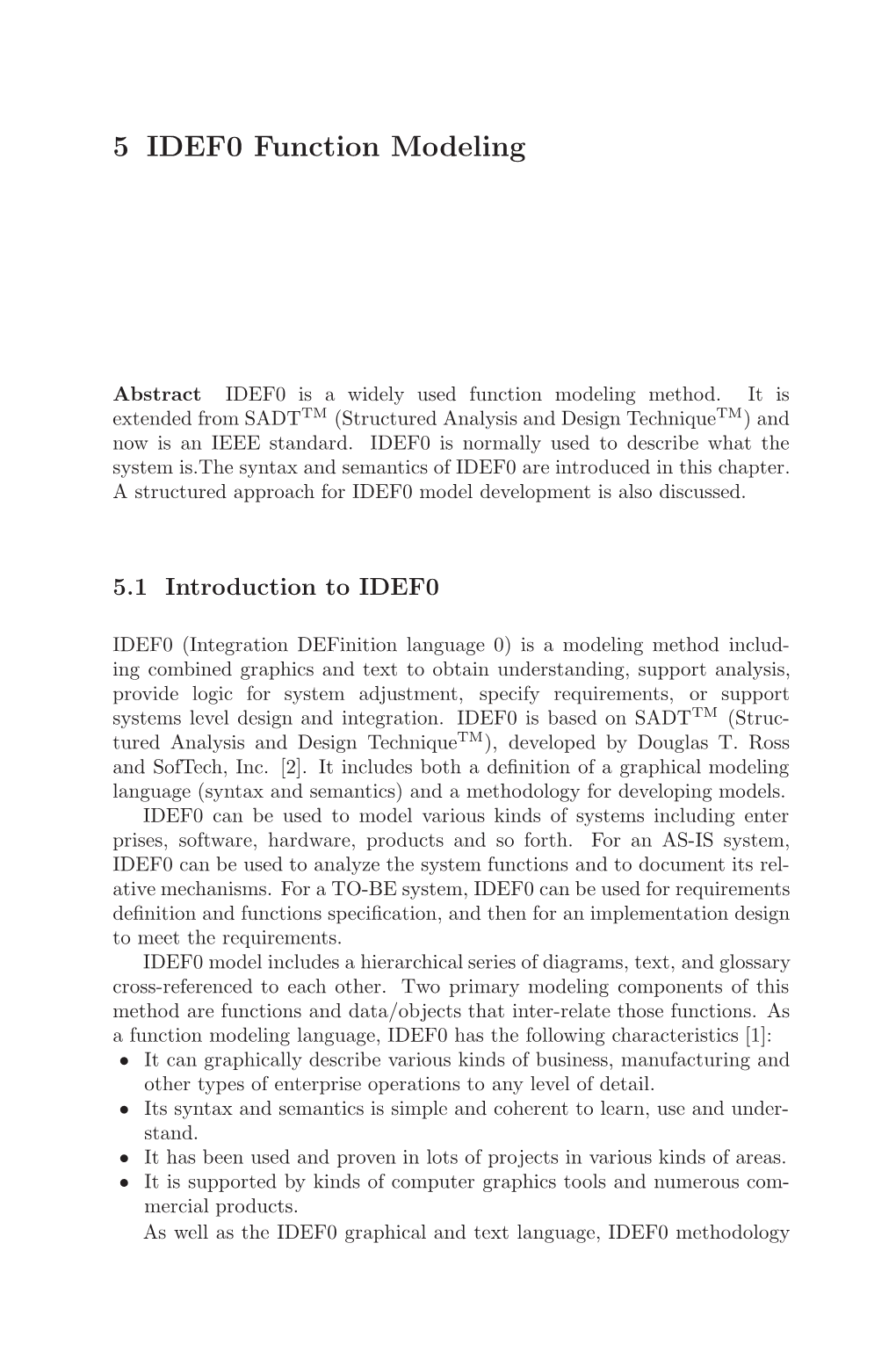 5 IDEF0 Function Modeling