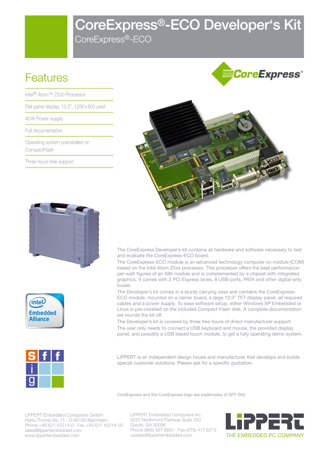 Coreexpress®-ECO Developer's