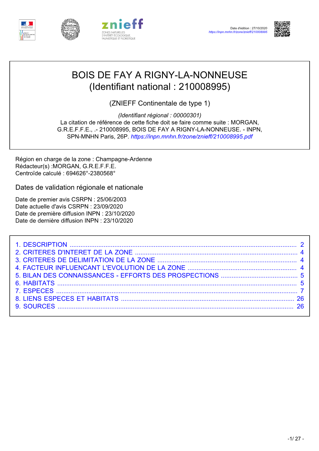 BOIS DE FAY a RIGNY-LA-NONNEUSE (Identifiant National : 210008995)