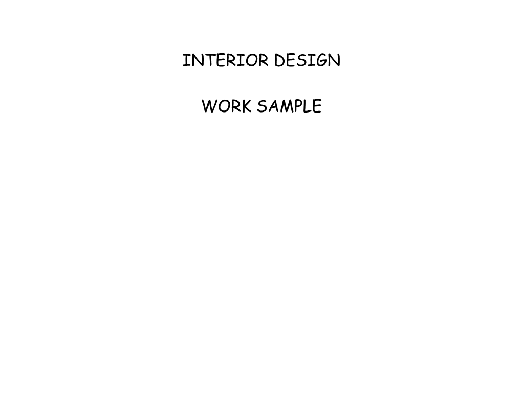 Interior Designer Work Sample