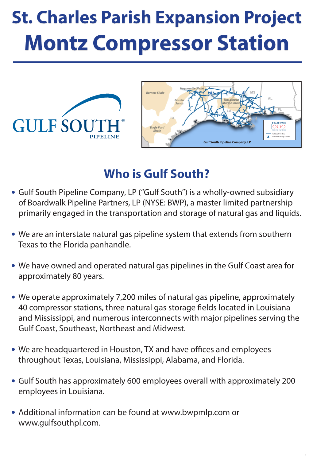 Y Gulf South Pipeline Company, LP (“Gulf South”) Is a Wholly-Owned
