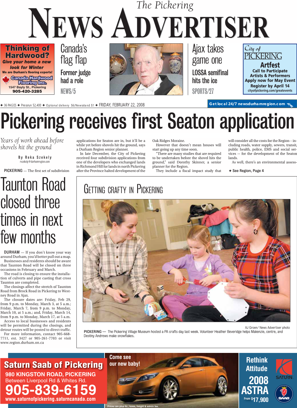 Pickering Receives First Seaton Application