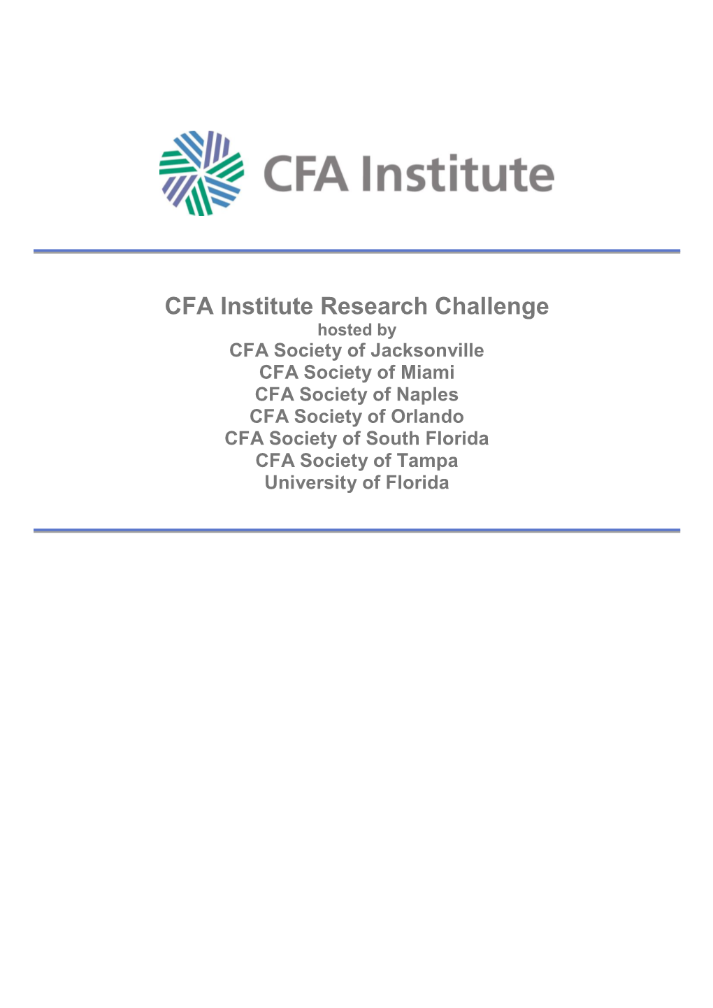 CFA Institute Research Challenge