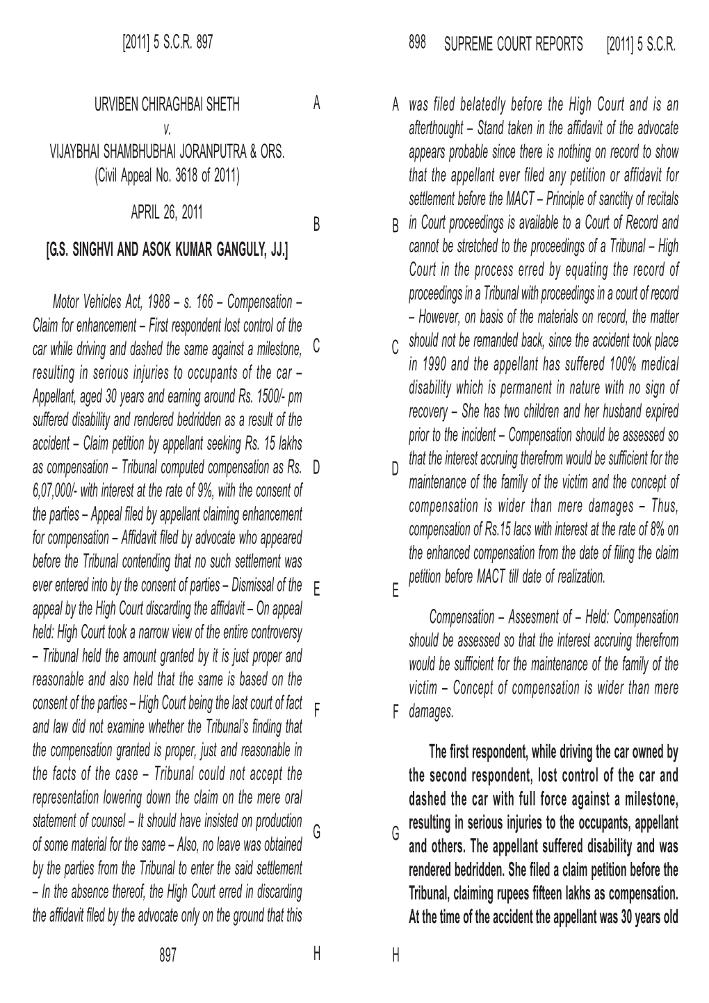 Supreme Court Reports [2011] 5 S.C.R