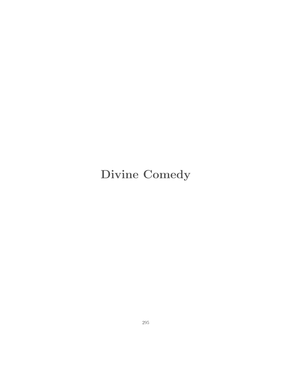 Divine Comedy