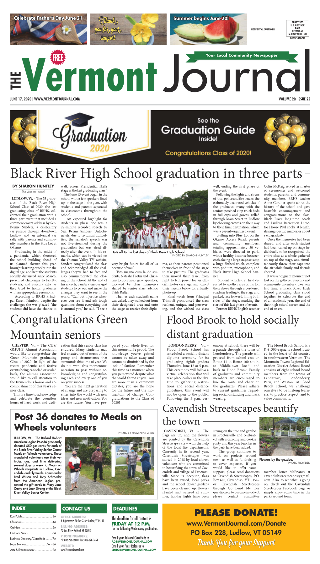 Black River High School Graduation in Three Parts