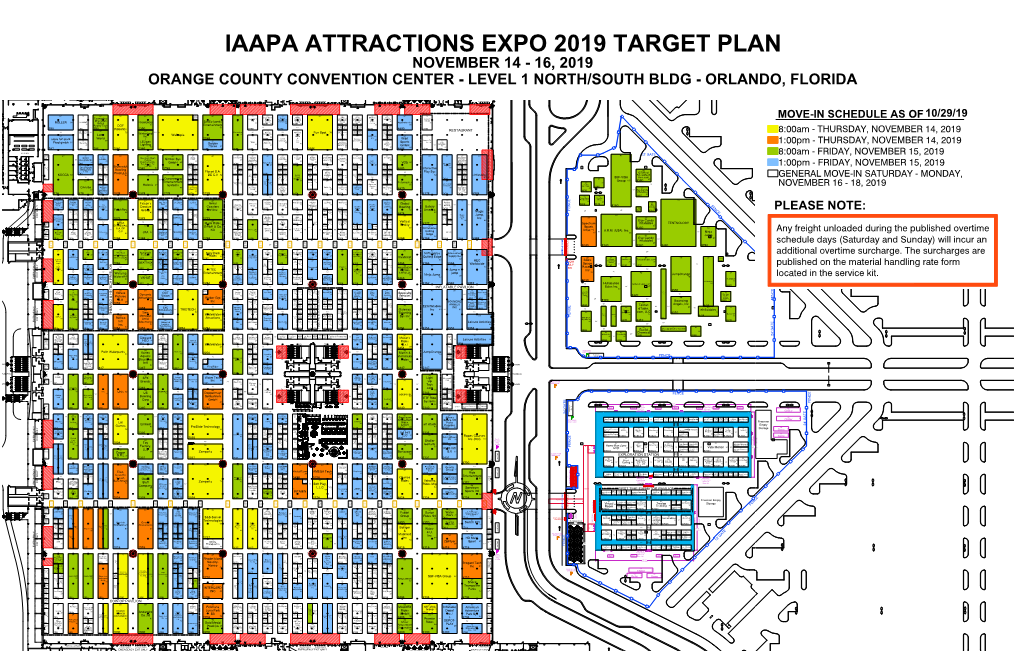 Iaapa Attractions Expo 2019 Target Plan November 14 - 16, 2019 Orange County Convention Center - Level 1 North/South Bldg - Orlando, Florida