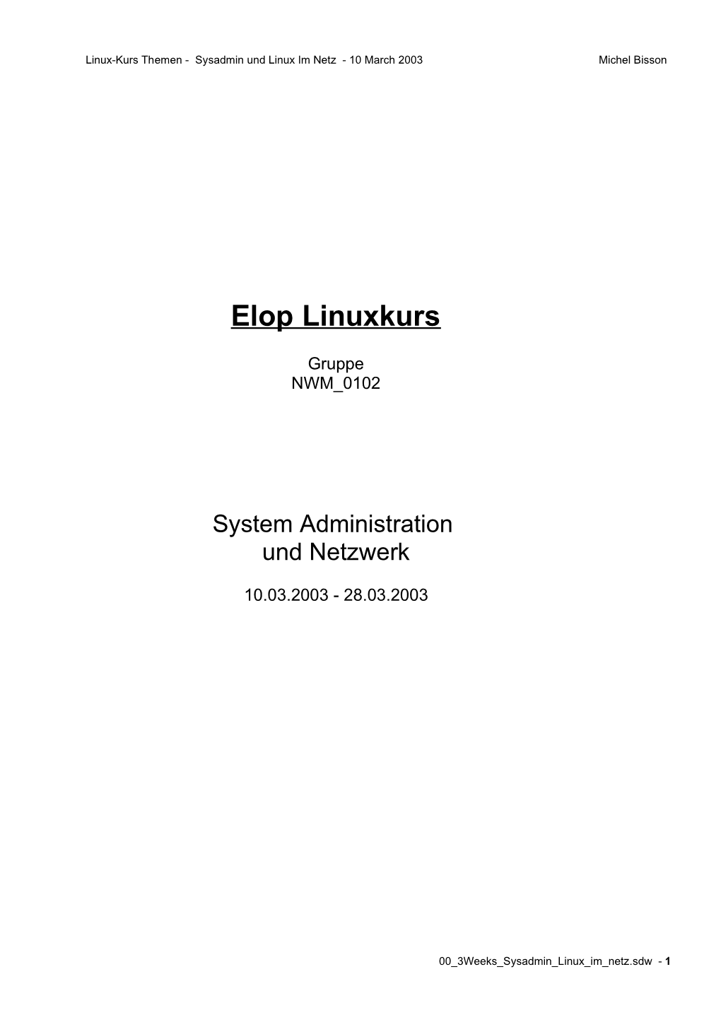 Elop Linuxkurs