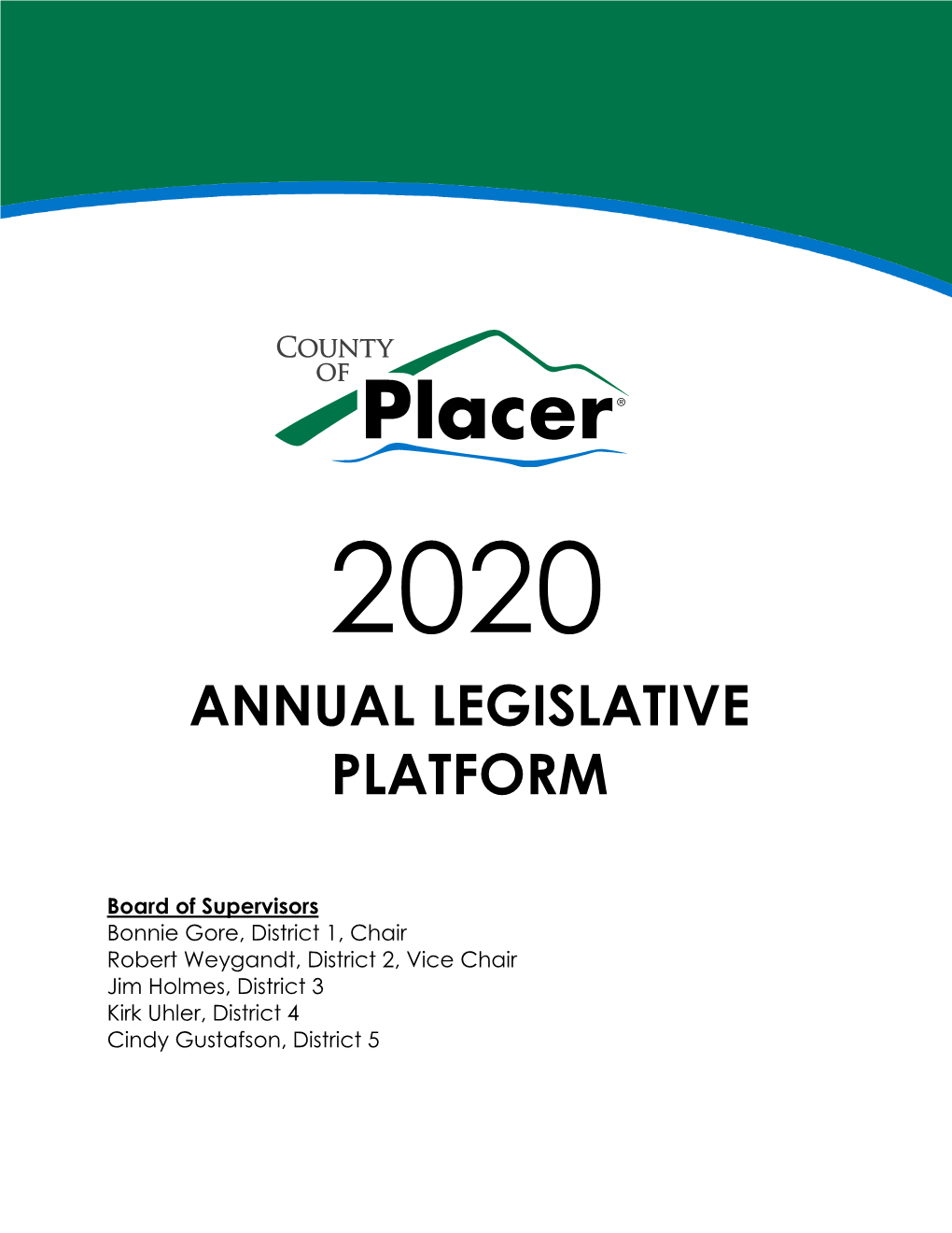 Annual Legislative Platform