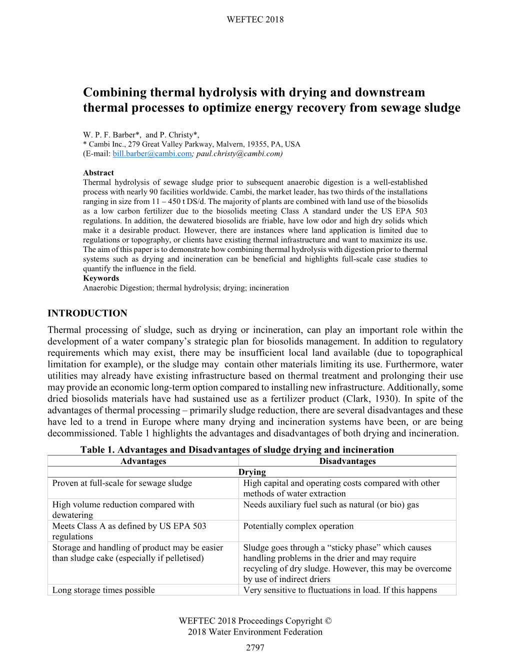 Combining Thermal Hydrolysis with Drying and Downstream Thermal Processes to Optimize Energy Recovery from Sewage Sludge