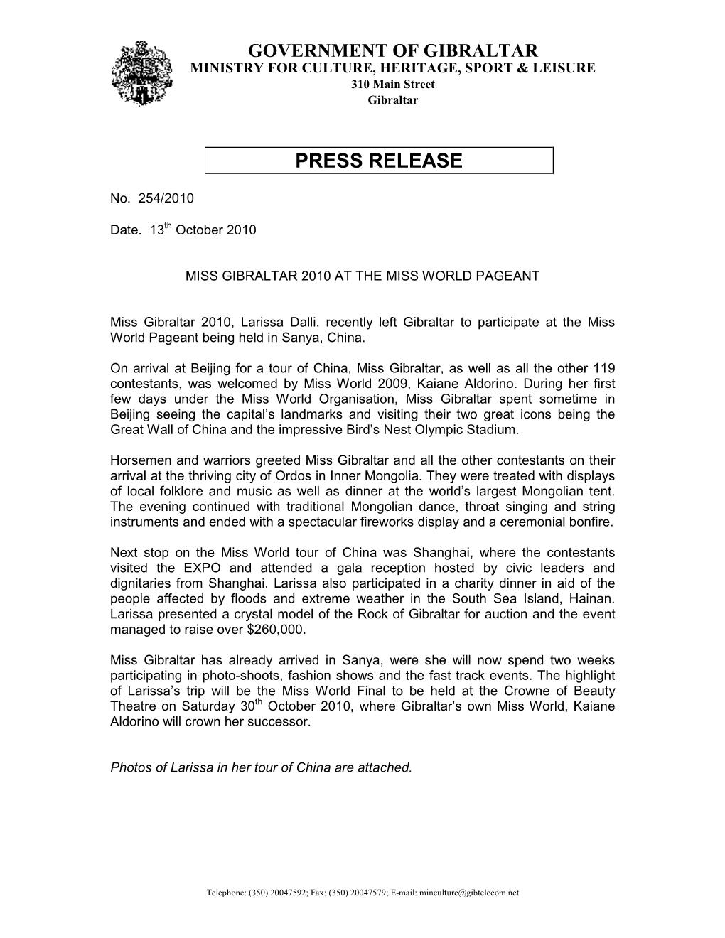 Press Release