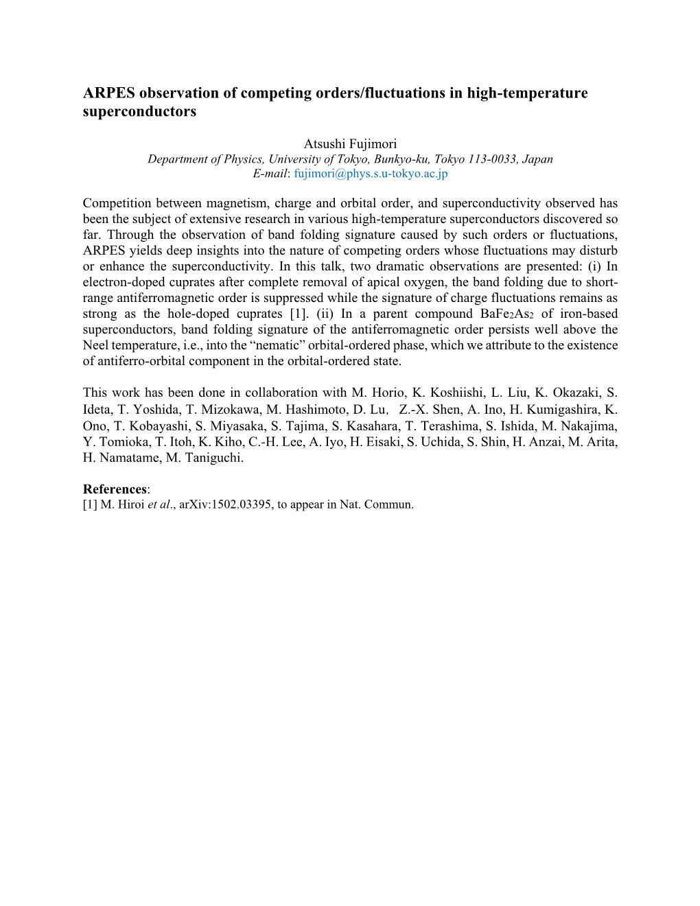 ARPES Observation of Competing Orders/Fluctuations in High-Temperature Superconductors