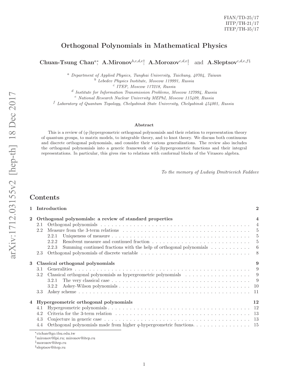 Arxiv:1712.03155V2 [Hep-Th]