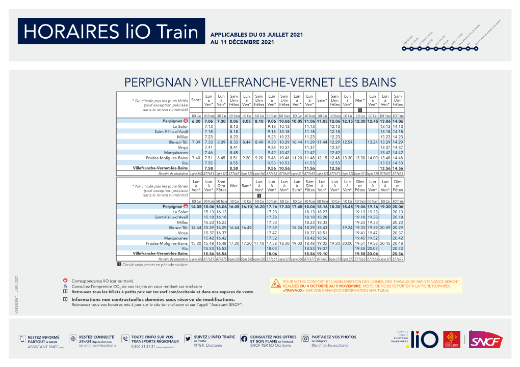 HORAIRES Lio Train