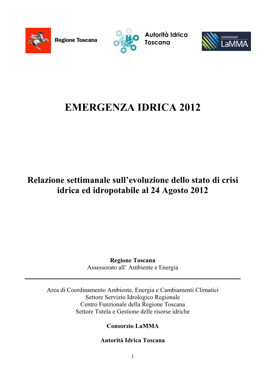 Emergenza Idrica 2012