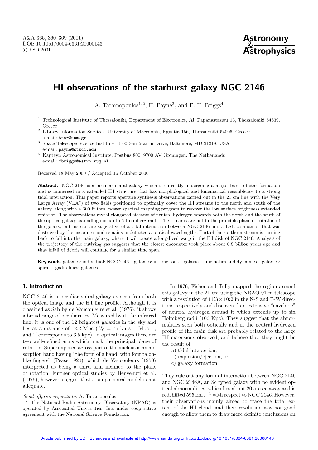 HI Observations of the Starburst Galaxy NGC 2146