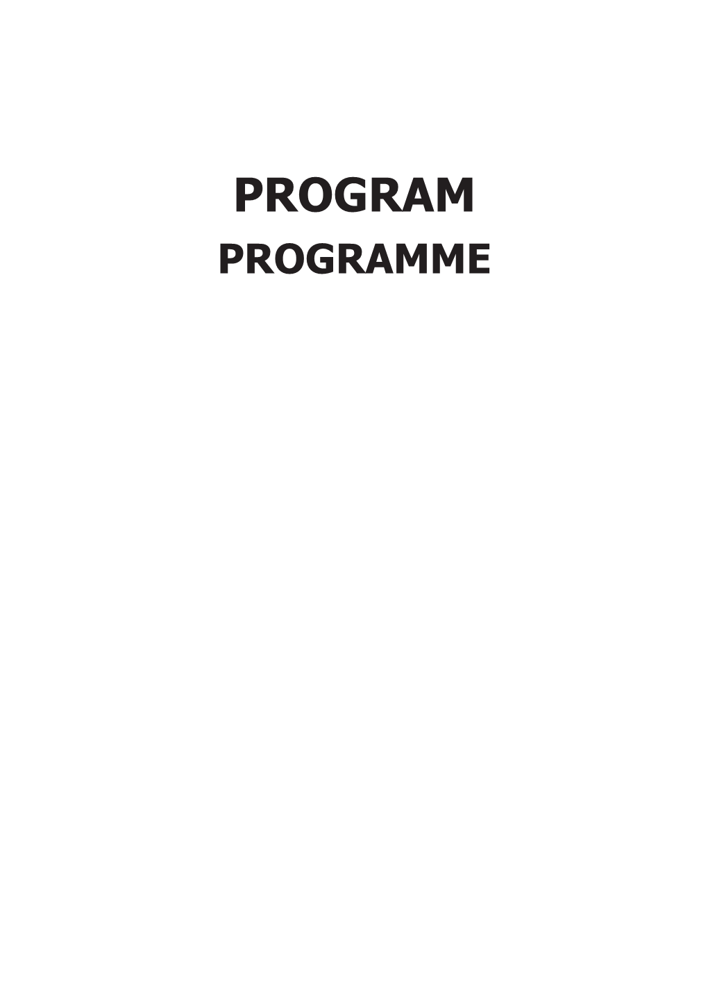 Program Programme