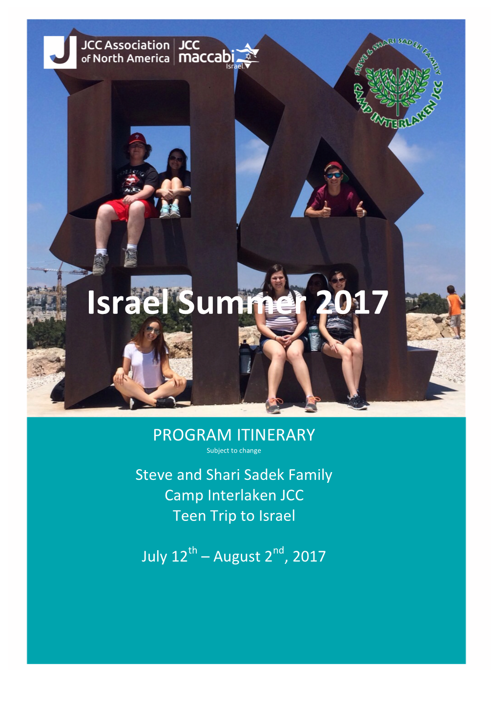 Israel Summer 2017