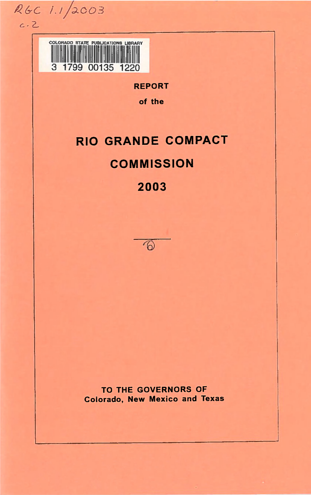 Rio Grande Compact Commission 2003