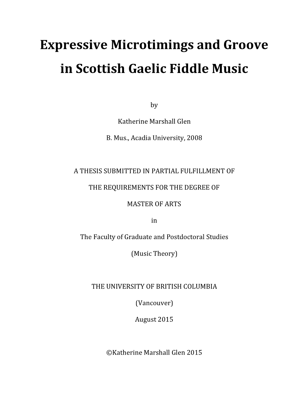 Expressive Microtimings and Groove in Scottish Gaelic Fiddle Music